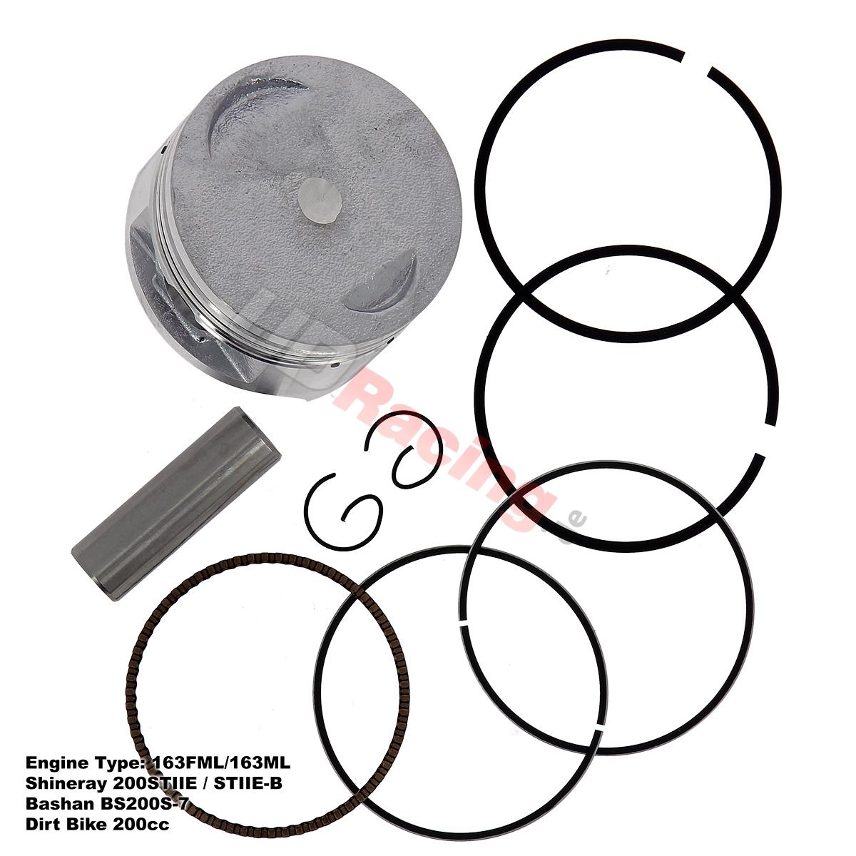 Kolben-Set 63.5mm fr Quad Bashan 200 ccm ( BS200S-7 ), Ersatzteile Bashan 200cc BS200S7