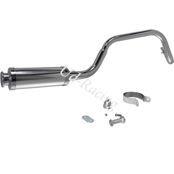 Auspuff dirt bike UD Racing chrom typ 2, Ersatzteile Dirt bike