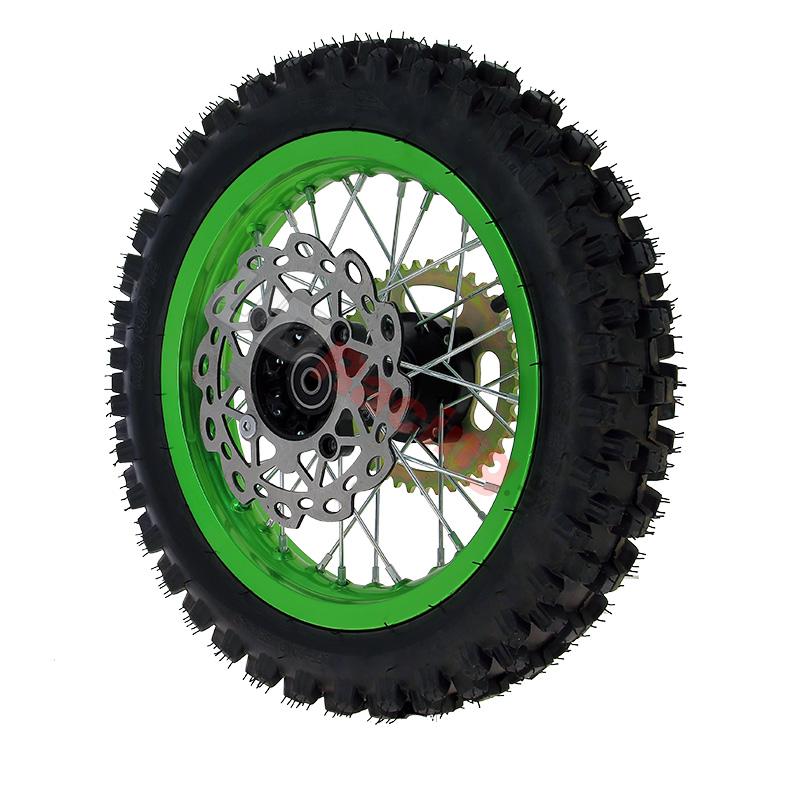 Rad hinten komplett 12', grn, fr dirt bike AGB29, Ersatzteile Dirt bike