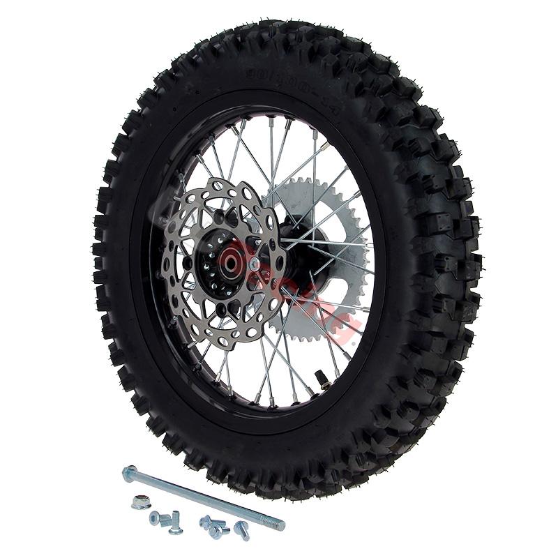Rad hinten komplett 14', schwarz, fr dirt bike AGB30, Ersatzteile Dirt bike