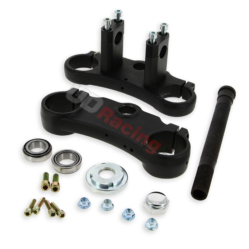 Gabelbrcke komplett 48x48x160  fr dirt bike - SCHWARZ, Ersatzteile Dirt bike