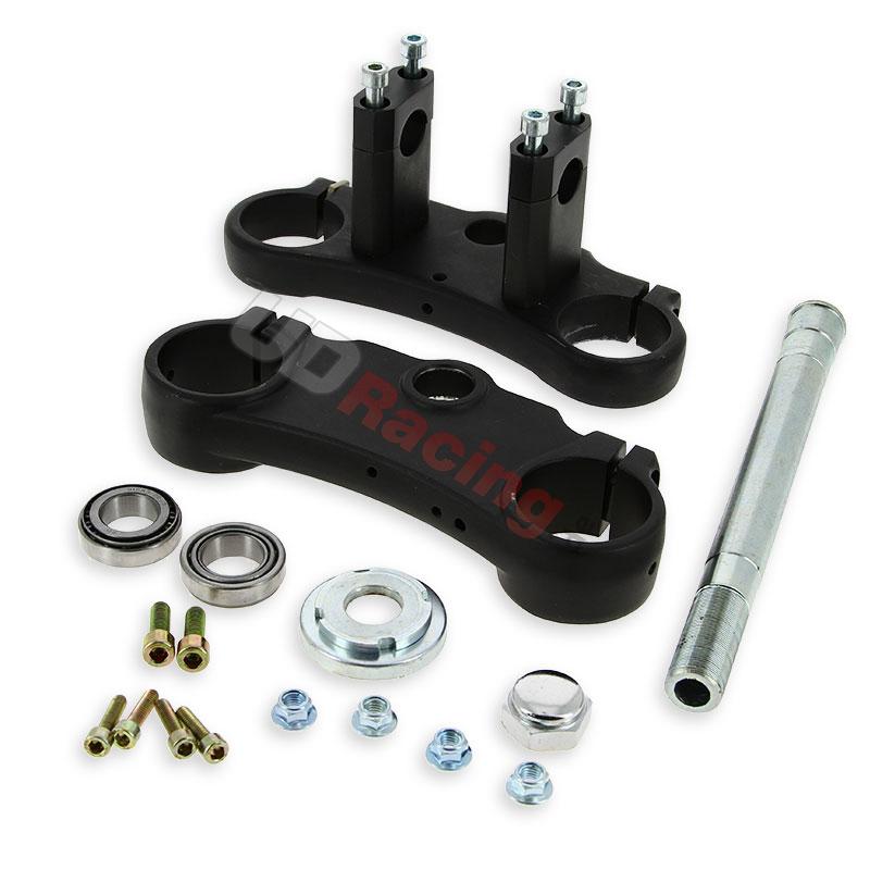 Gabelbrcke komplett 48x51x170  fr dirt bike - SCHWARZ, Ersatzteile Dirt bike