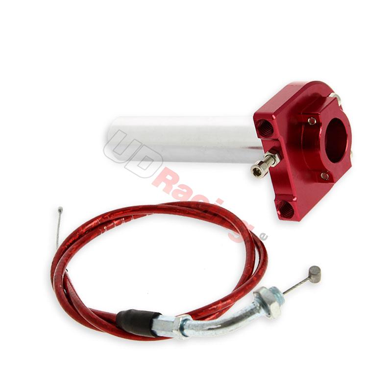 Gasgriff schnell rot, Qualittsprodukt + Kabel, Ersatzteile Dirt bike