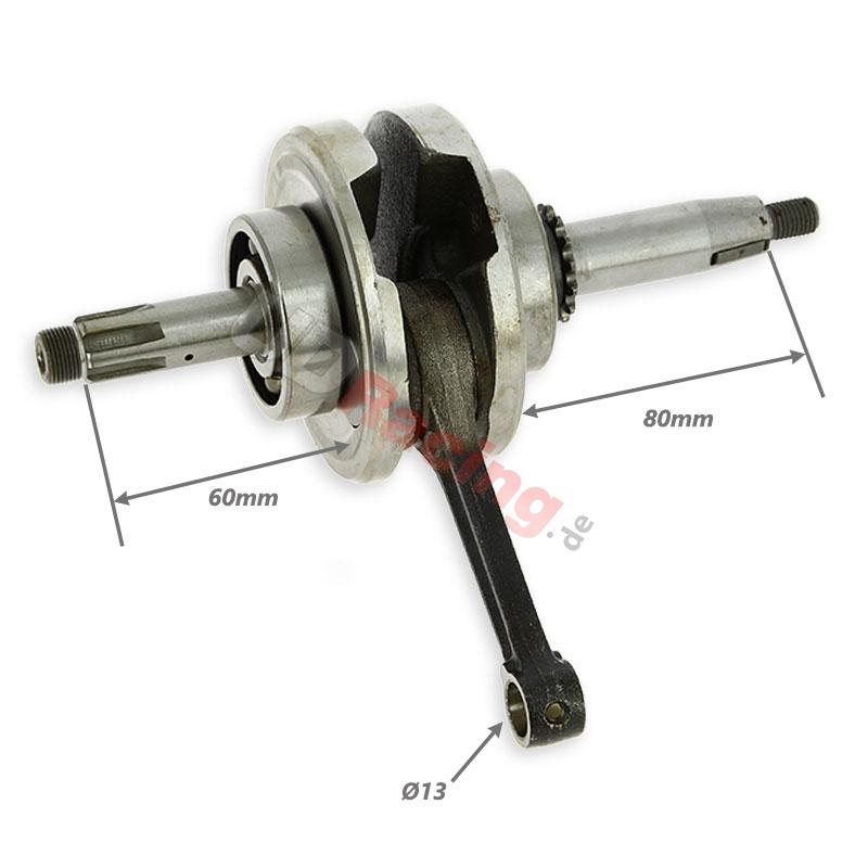 Kurbelwelle fr ATV 107-110 ccm mit Motor 1P52FMH, Teile ATV 110cc  - 125cc