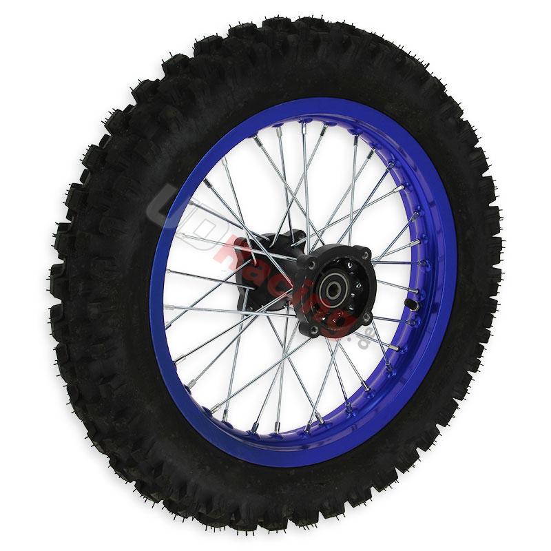 Rad hinten komplett 14'', blau, fr dirt bike AGB30, Ersatzteile Dirt bike