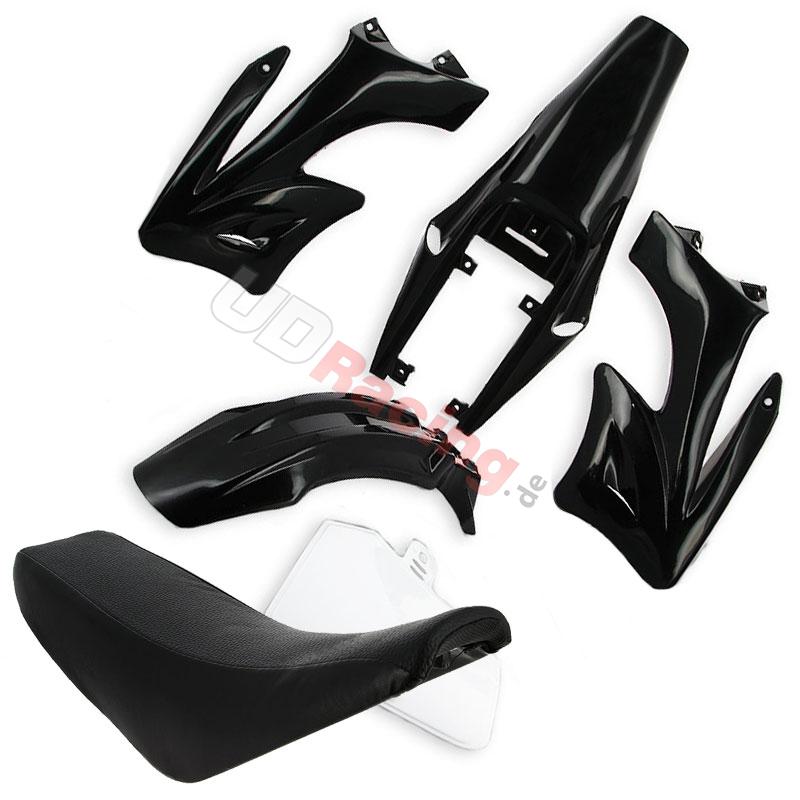 Verkleidung + Sitzbank dirt bike AGB27, schwarz, Ersatzteile Dirt bike
