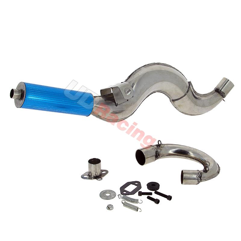 Auspuff Racing R1, blau, fr pocket bike, Ersatzteile Pocket bike