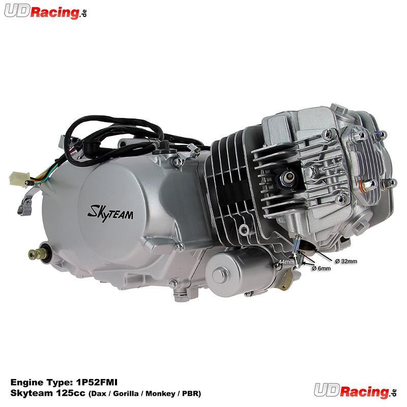 Motor 125 Dax Skyteam mit elektrischen Anlasser 1P52FMI (6-6B), Teile Dax Skymax Motor 125 Dax Skyteam mit elektrischen Anlasser 1P52FMI (6-6B), Teile Dax Skymax