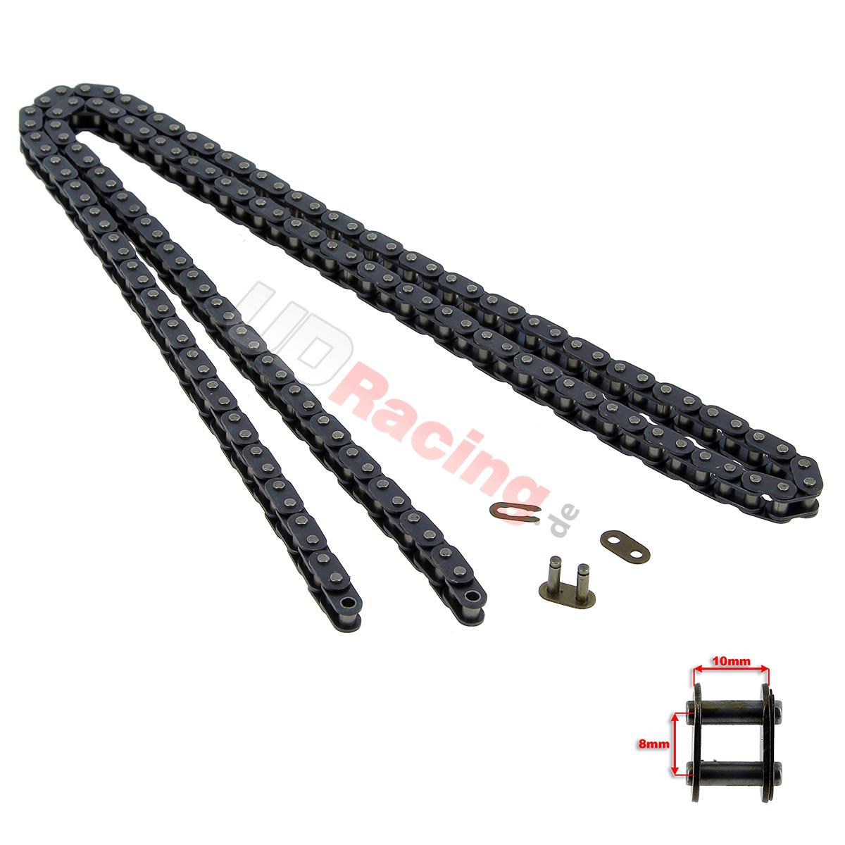 Kette verstrkt 72 GROSSE GLIEDER (Typ TF8) fr pocket bike cross, Pocket Cross Teile