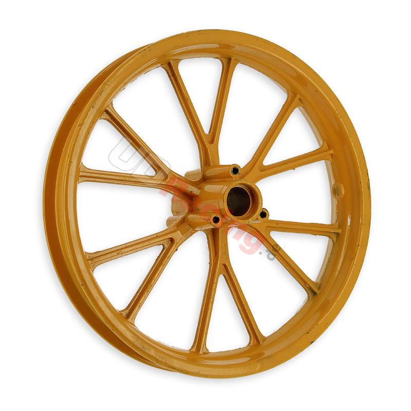 Felge vorn gelb fr Pocket bike cross (10'', Typ 2), Pocket Cross Teile