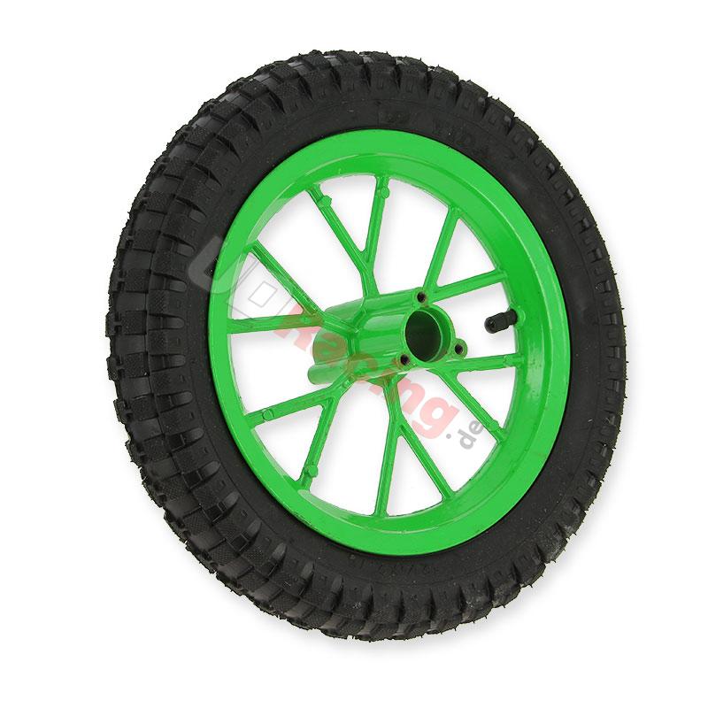 Komplettes Vorderrad fr Pocket bike cross (8'' Grn), Pocket Cross Teile