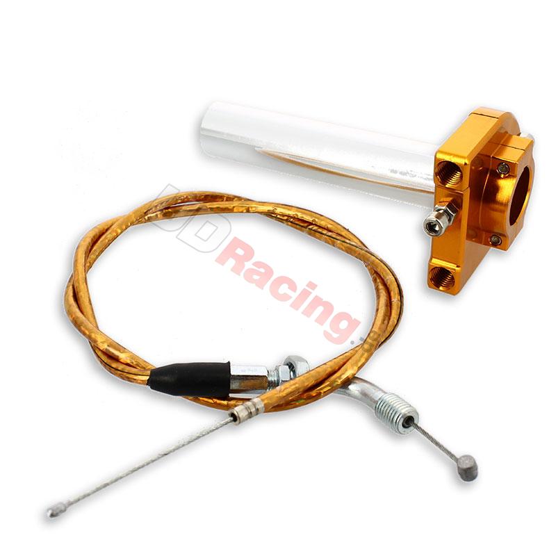 Griff - Gasgriff (schnell), gold, Qualittsprodukt + Kabel, Pocket Cross Teile