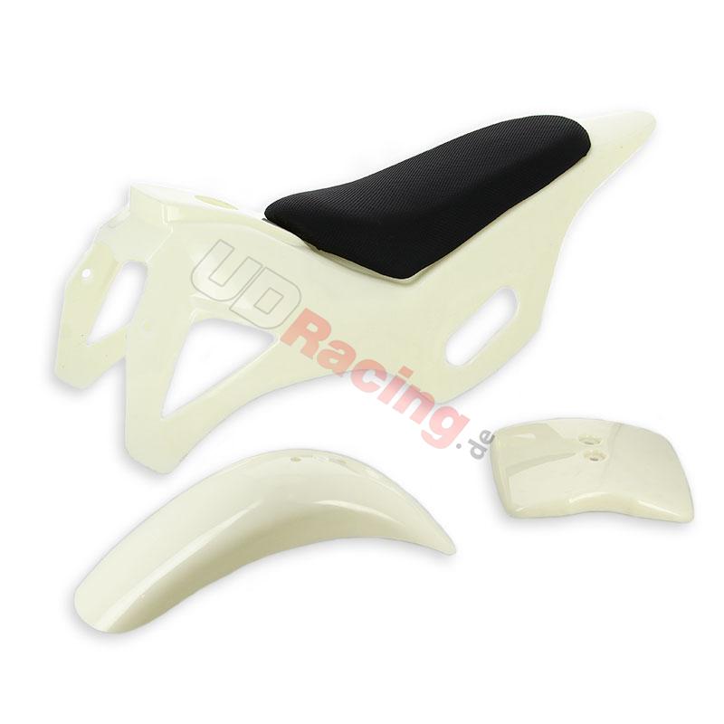 Weie Verkleidung bereit zu malen pocket bike crossbike (Typ 1), Pocket Cross Teile