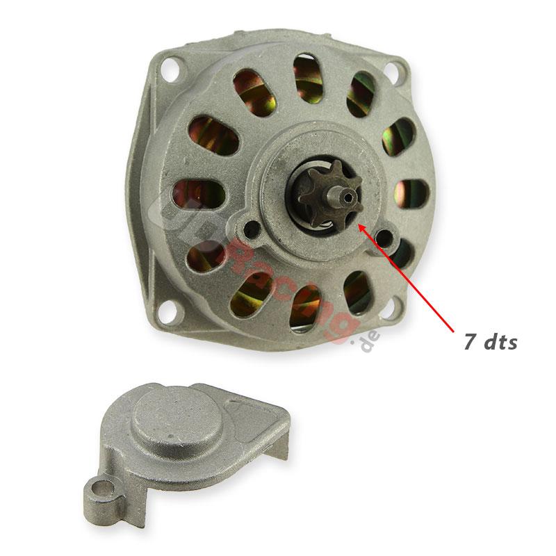 Kupplungsglocke + Gehuse + 7 Z Ritzel fr TF8, Teile Pockets Supermoto