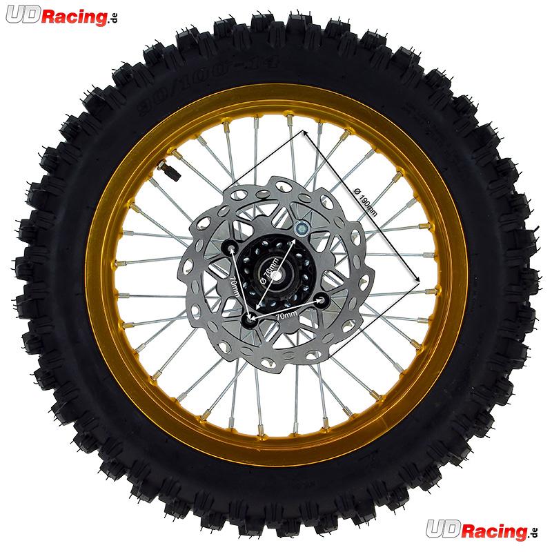 14 Zoll Schlauch HMParts Offroad-Reifen 90/100-14 Mit Schlauch – Perfekt Für Dirt Bikes & S (Nur Gelände!) Kinderwagen Reifen 14 Zoll Pit Bike