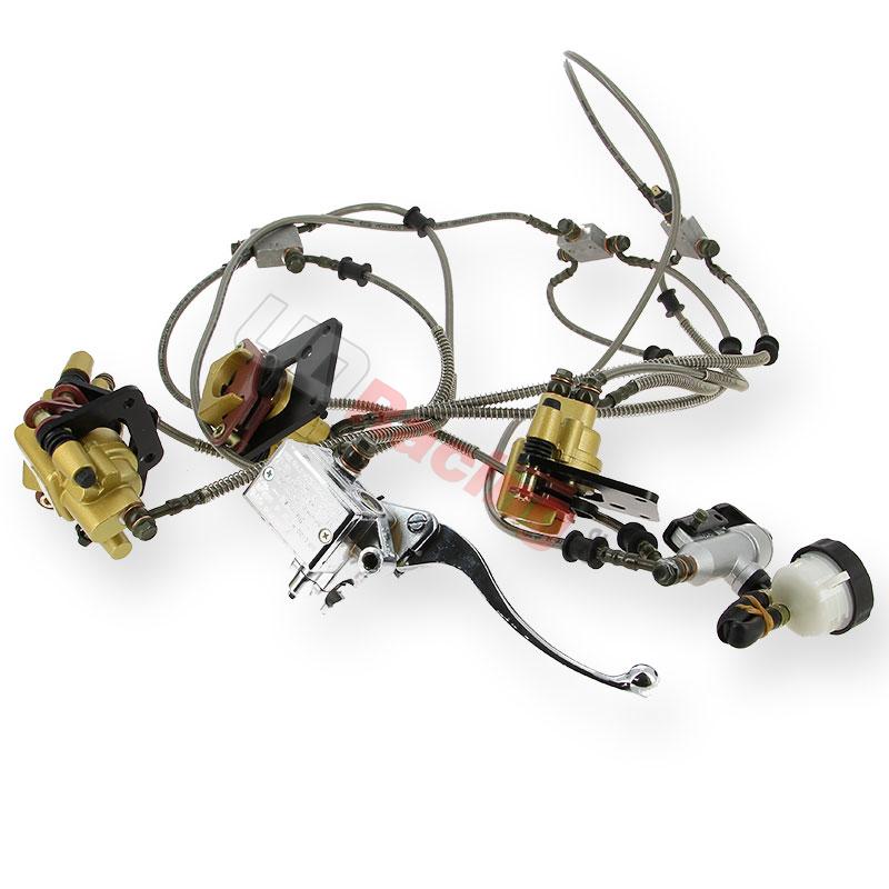 Hydraulische Bremsen-Satz komplett fr Quad Spy Racing 350cc F3, Teile ATV SPY350F3