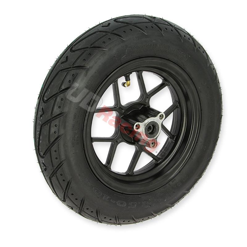 Rad vorn komplett 3.50-10 fr Dax Skymax Schwarz (Euro 4 - Euro 5), Teile Dax Skymax