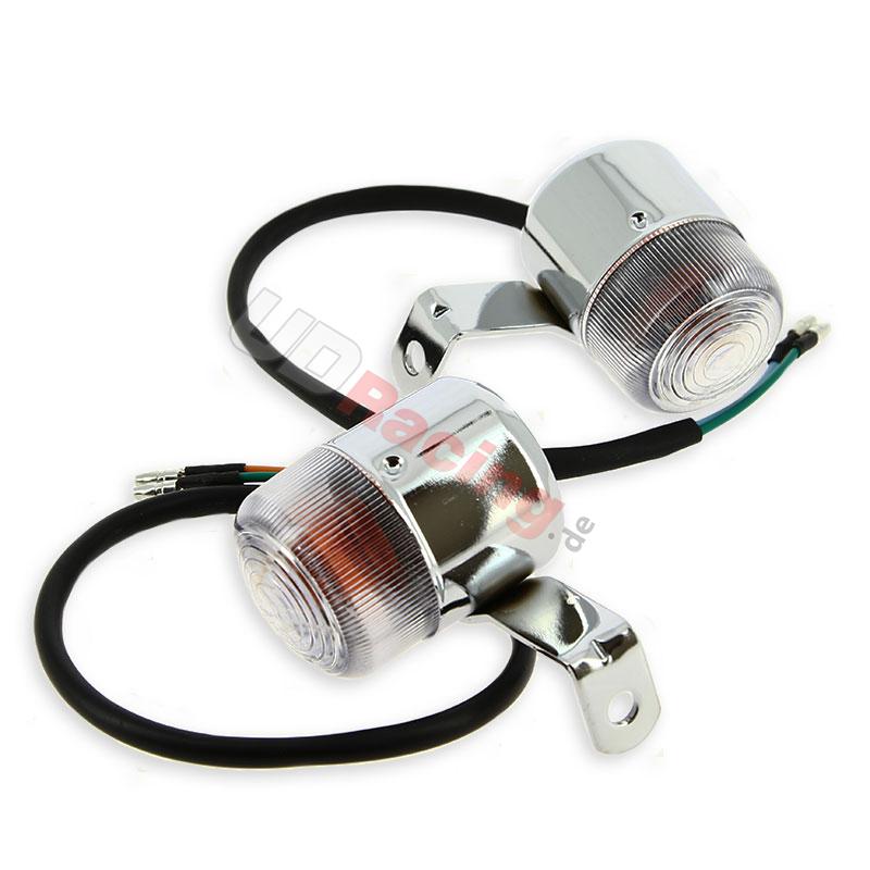 Blinker Tuning hinten-vorn fr Pbr 50 ccm und 125 ccm Wei, Teile PBR Skyteam ZB Honda