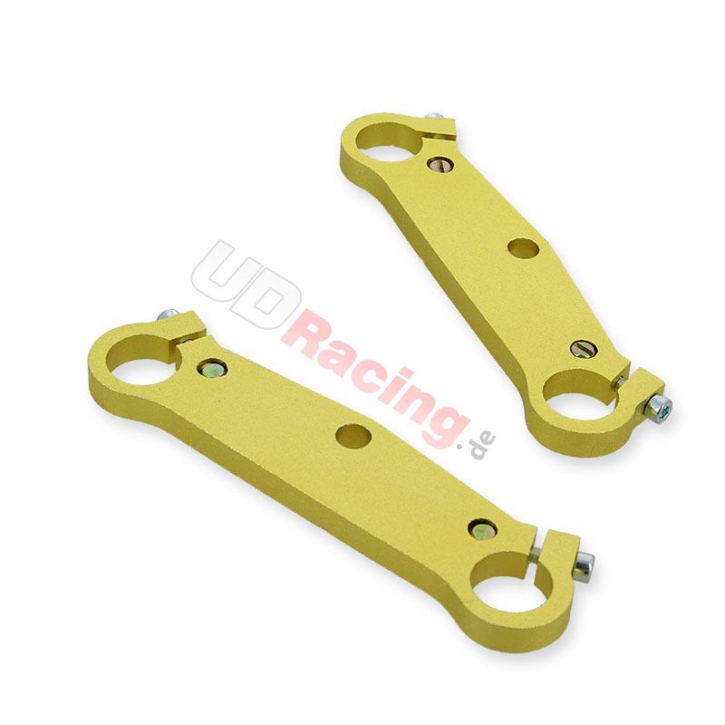 Gabelbrcke Tuning (Paar) fr pocket bike, gold, Teile Pocket Replik R1