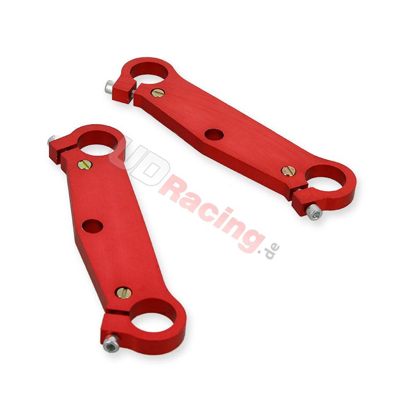 Gabelbrcken Tuning (Paar) fr pocket bike, rot, Teile Pocket Replik R1