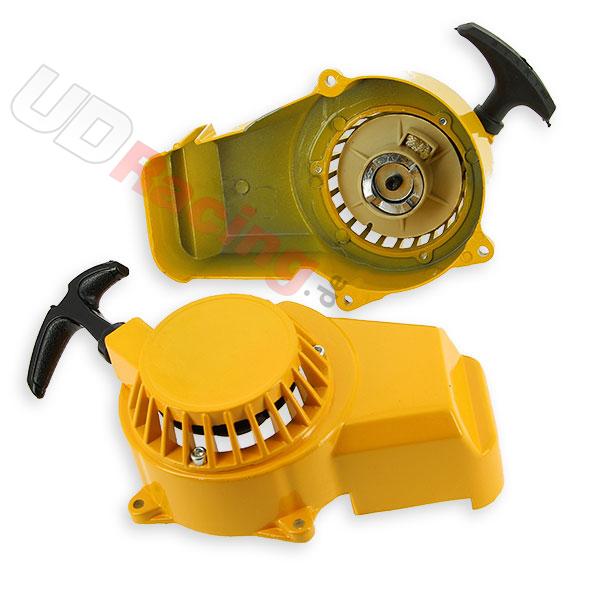 Anlasser aus Aluminium + Aluritzel fr pocket bike Gelb, Teile Pocket Replik R1