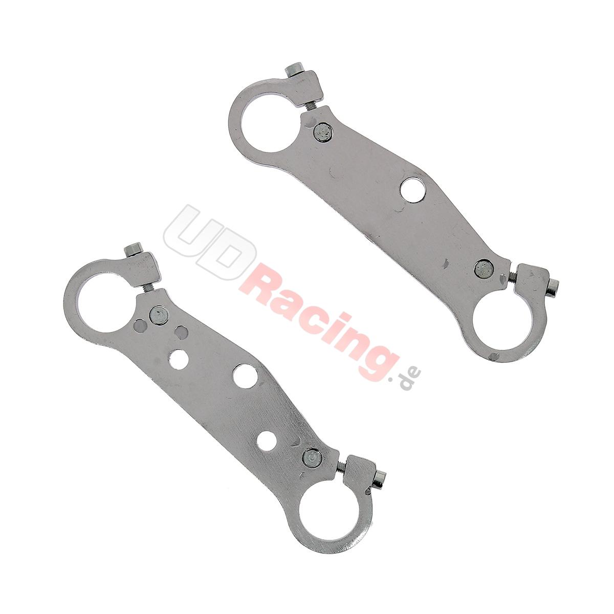 Gabelbrcke Tuning (Paar) fr pocket bike, chrom, Teile Pockets Supermoto