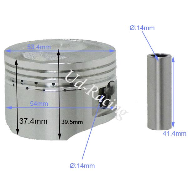 Kolben dirt bike 125cmm Lifan 1P54FMI (Typ 4), Ersatzteile Dirt bike Kolben dirt bike 125cmm Lifan 1P54FMI (Typ 4), Ersatzteile Dirt bike