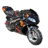 Pocket Bike 49cc schwarz mit Frontoptik, Ersatzteile Pocket bike