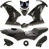Verkleidung Kohlenfaser schwarz Sonderausgabe pocket bike Nitro (schwarz), Nitro Motorradteile