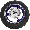 Rad vorn komplett f�r chinesischen Skooter (blau - typ 1), Chinesische Motorroller Teile