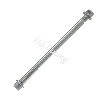 Radachse vorn f�r Dax 50 ccm bis 125 ccm (12-210mm), Teile Dax Skymax