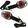 Blinker (Paar) aus Kohlenfaser f�r Motorroller Baotian BT49QT-7, Ersatzteile Baotian BT49QT-7