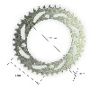 Kettenkranz, verst�rkt, 43 Z typ 420 f�r dirt bike (Typ 4), Ersatzteile Dirt bike