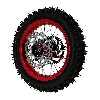 Rad hinten komplett 12', rot, f�r dirt bike AGB29, Ersatzteile Dirt bike