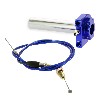 Gasgriff (schnell), blau, Qualit�tsprodukt + Kabel, Teile Pocket Bike ZPF
