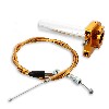 Gasgriff (schnell), gold, Qualit�tsprodukt + Kabel, Teile Pocket Bike ZPF