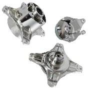 Radnabe Tuning vorn-hinten 10mm f�r PBR 50 ccm bis 125 ccm (Chrom)