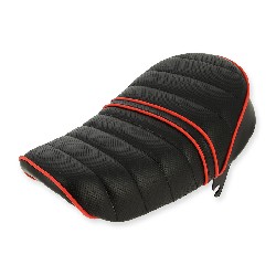 Sitzbank aus Leder Schwarz Rot fr Monkey 50 ccm bis 125 ccm (Typ 3), Teile Monkey - Gorilla
