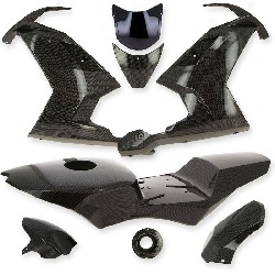 Verkleidung Kohlenfaser schwarz Sonderausgabe pocket bike Nitro (schwarz), Nitro Motorradteile