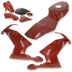 Verkleidung Kohlenfaser, rot, Sonderausgabe fr pocket bike Nitro, Nitro Motorradteile