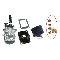 Vergaser 19 + Dsen + Filter (schwarz) fr Pocket Polini 911, Teile Pockets Polini 911 GP3