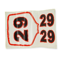 Autocollant Num 29, Ersatzteile Dirt bike