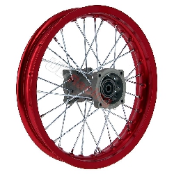 Felge hinten 14', rot, fr dirt bike AGB30 (:12mm,Typ 4)