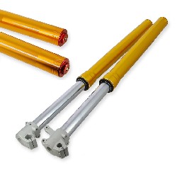 Gabelholme Qualittsprodukt 800mm, doppelte Einstellung, 12/20mm Radachsen - Gold, Ersatzteile Dirt bike