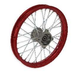 Felge vorn 14'', rot, fr dirt bike AGB30 (12mm, Typ 4)