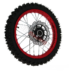 Rad vorn 14'', rot, Spikes 10 mm, fr dirt bike AGB27, Ersatzteile Dirt bike