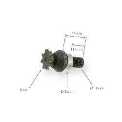 Ritzel verstrkt 8 Zhne kleine Teilung (metrisch), Ersatzteile Pocket bike